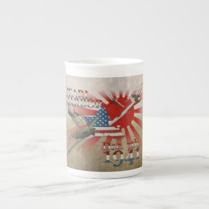 Pearl Habor 7. Dezember 1941 Knochen-China Tasse