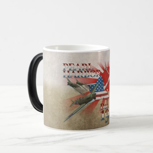 Pearl Habor 7. Dezember 1941 Magic-Tasse Verwandlungstasse (Vorderseite Links)