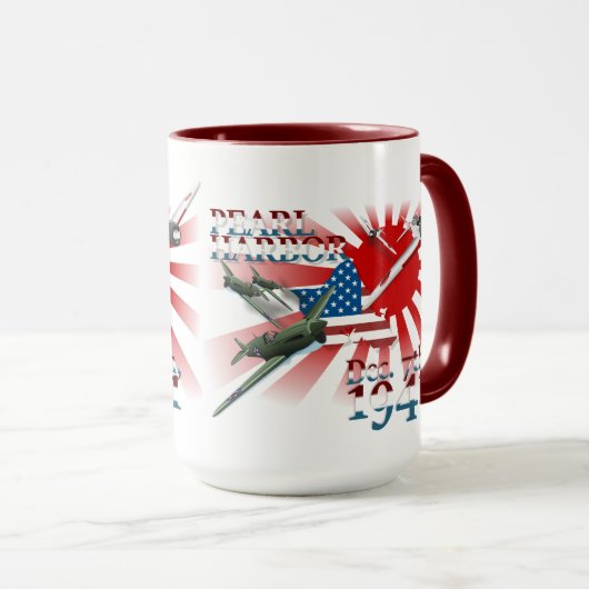 Pearl Habor 7. Dezember 1941 Tasse (VorderseiteRechts)
