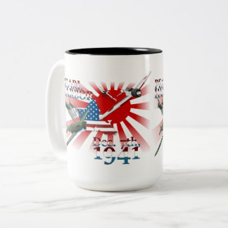 Pearl Habor 7. Dezember 1941 Zwei-Tone-Kaffee-Tass Zweifarbige Tasse