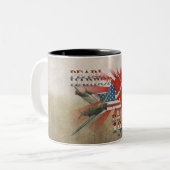 Pearl Habor 7. Dezember 1941 Zwei-Tone-Kaffee-Tass Zweifarbige Tasse (Vorderseite Links)