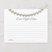 Pearl Halskette Brautparty Date Night Ideas Begleitkarte (Vorderseite)