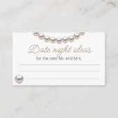 Pearl Halskette Date Night Ideen Begleitkarte (Vorderseite)