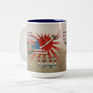 Pearl Harbor 7. Dezember 1941 Zweifarben-Kaffeetas Zweifarbige Tasse