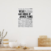 Pearl Harbor Attack Newspaper Poster (Küche)