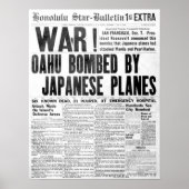 Pearl Harbor Attack Newspaper Poster (Vorne)