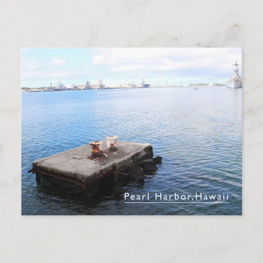 Pearl Harbor hawaii blaue Postkarte (Vorderseite)