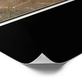 Pearl Harbor Hawaii Satellite Poster Karte (Ecke)