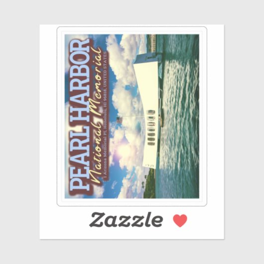 PEARL HARBOR NATIONALES MEMORIUM - HONOLULU HAWAII AUFKLEBER (Blatt)