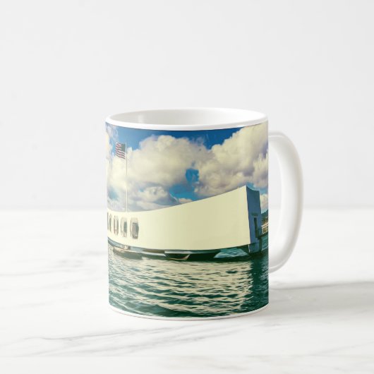 PEARL HARBOR NATIONALES MEMORIUM - HONOLULU HAWAII KAFFEETASSE (VorderseiteRechts)