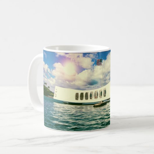 PEARL HARBOR NATIONALES MEMORIUM - HONOLULU HAWAII KAFFEETASSE (Vorderseite Links)