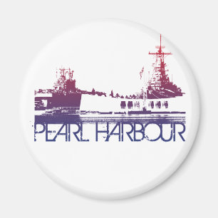 Pearl Harbor Skyline Design Magnet