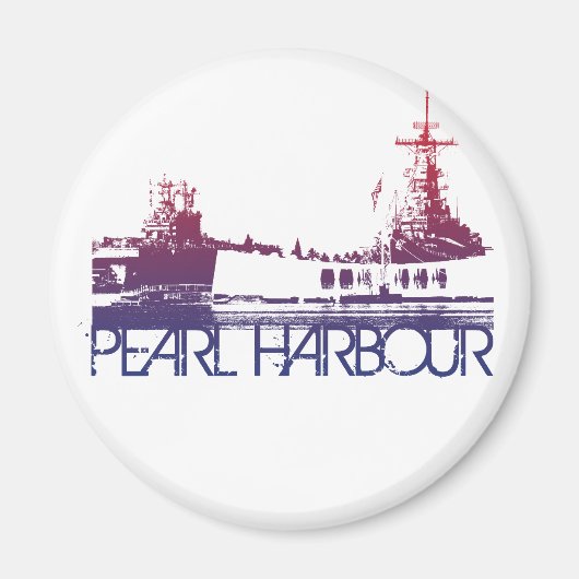 Pearl Harbor Skyline Design Magnet (Vorne)