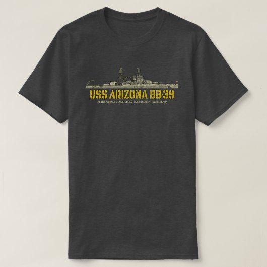Pearl Harbor USS Arizona BB39 1916 T-Shirt (Design vorne)