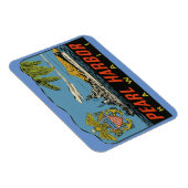 Pearl Harbour, Hawaii Vintage Travel Flexible Magn Magnet (Rechte Seite)