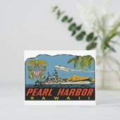Pearl Harbour, Hawaii Vintage Travel Postkarte (Stehend Vorderseite)