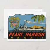 Pearl Harbour, Hawaii Vintage Travel Postkarte (Vorne/Hinten)
