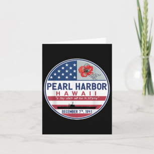 Pearl Harbour Memorial Hawaii Vintager Tag der Fla Karte