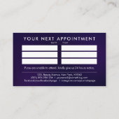 Pearl Healing Hands Energy Spiral auf Violett Visitenkarte (Rückseite)