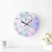 Pearl Heart 30. Hochzeitstag Große Wanduhr (Zuhause)