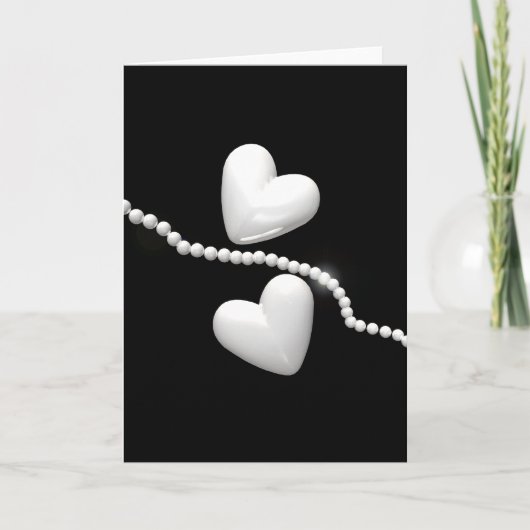 Pearl Hearts on Black Karte (Vorderseite)