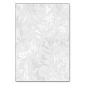 Pearl Hearts & Rose Damask Hochzeit Tischnummer (Rückseite)