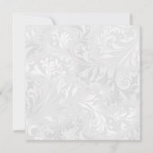 Pearl Hearts & Rose Damask Wedding Einladung (Rückseite)