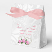 Pearl Hearts & Rose Damask Wedding Geschenkschachtel (Vorderseite)