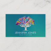 Pearl Helping Hands Tree Business Card Visitenkarte (Vorderseite)
