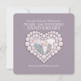 Pearl Hochzeitstag 30 Jahre Foto lädt ein Einladung
