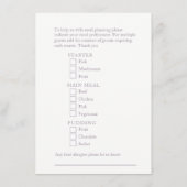 Pearl Hochzeitstag Menü Optionen Karte (Rückseite)