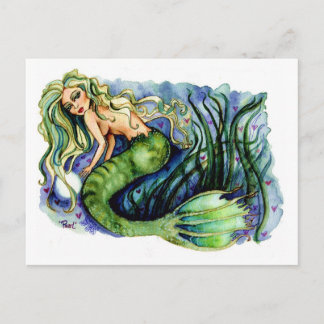 Pearl Hübsch Green Mermaid Postkarte
