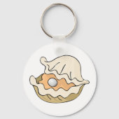 Pearl in einem Austern-Schlüsselanhänger Schlüsselanhänger (Rückseite)