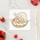 Pearl in einem Austernpapier Napkins Serviette (Beispiel)