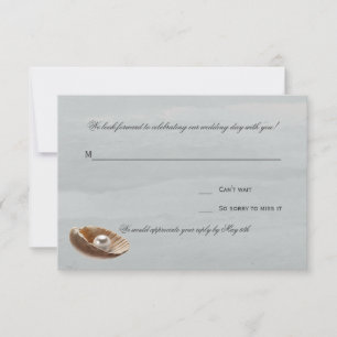 Pearl in einer Muschel Response Card RSVP Karte