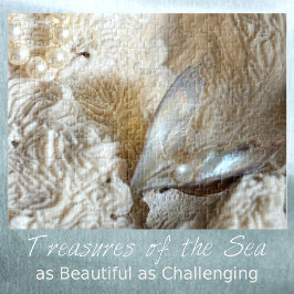 Pearl in Oyster and Natural Sea Coral Fotografie Puzzle