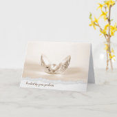 Pearl in Seashell Vielen Dank Karte (Gelbe Blume)