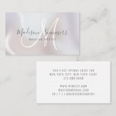 Pearl Iridescent Monogram Makeup Artist Visitenkarte (Vorne/Hinten)