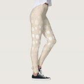 Pearl Ivory Dots Silver Gray Pastel Confetti Glam Leggings (Rechts)