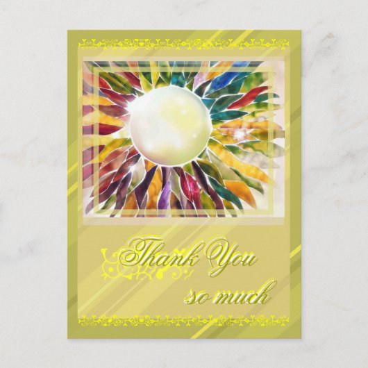 Pearl Jewelry Blätter Hervorragend Dankeschön Card Postkarte (Vorderseite)