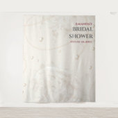 Pearl Jewels Brautparty Foto Stand Hintergrund Wandteppich (Vorderseite)