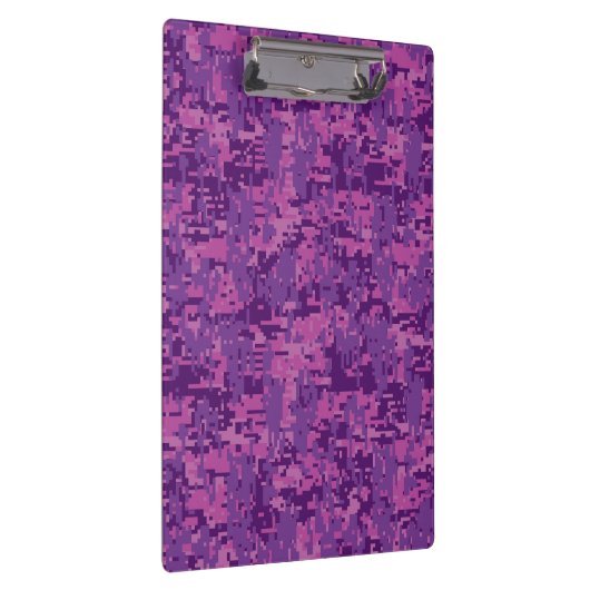 Pearl Libra Zodiac Sign auf Fuchsia Digital Camouf Klemmbrett (Rechts)