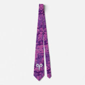 Pearl Like Aries Zodiac Sign auf der digitalen Cam Krawatte (Vorderseite)