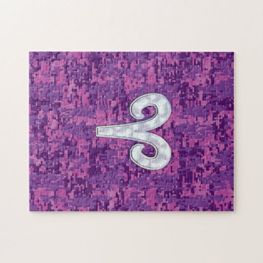 Pearl Like Aries Zodiac Sign auf der digitalen Cam Puzzle (Horizontal)