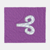 Pearl like Aries Zodiac Sign Pink Camouflage Fleecedecke (Vorderseite (Horizontal))