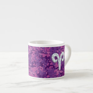 Pearl Like Aries Zodiac Symbol Digital Camouflage Espressotasse