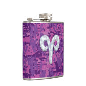 Pearl Like Aries Zodiac Symbol Digital Camouflage Flachmann (Rechts)