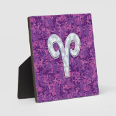 Pearl Like Aries Zodiac Symbol Digital Camouflage Fotoplatte (Vorderseite)