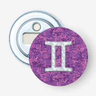 Pearl Like Gemini Zodiac Sign auf der digitalen Ca Flaschenöffner