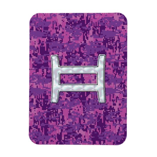 Pearl Like Gemini Zodiac Sign auf der digitalen Ca Magnet (Vertikal)